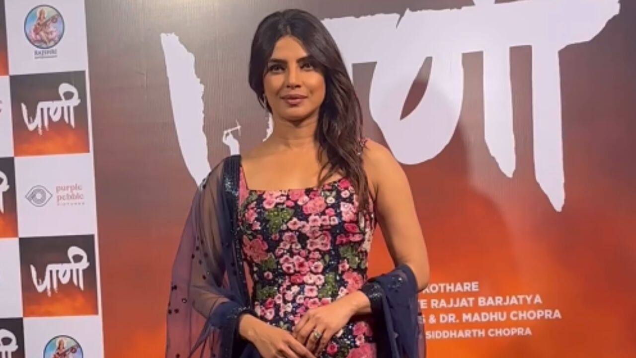 Priyanka Chopra attends the trailer launch of her Marathi film Paani, watch video