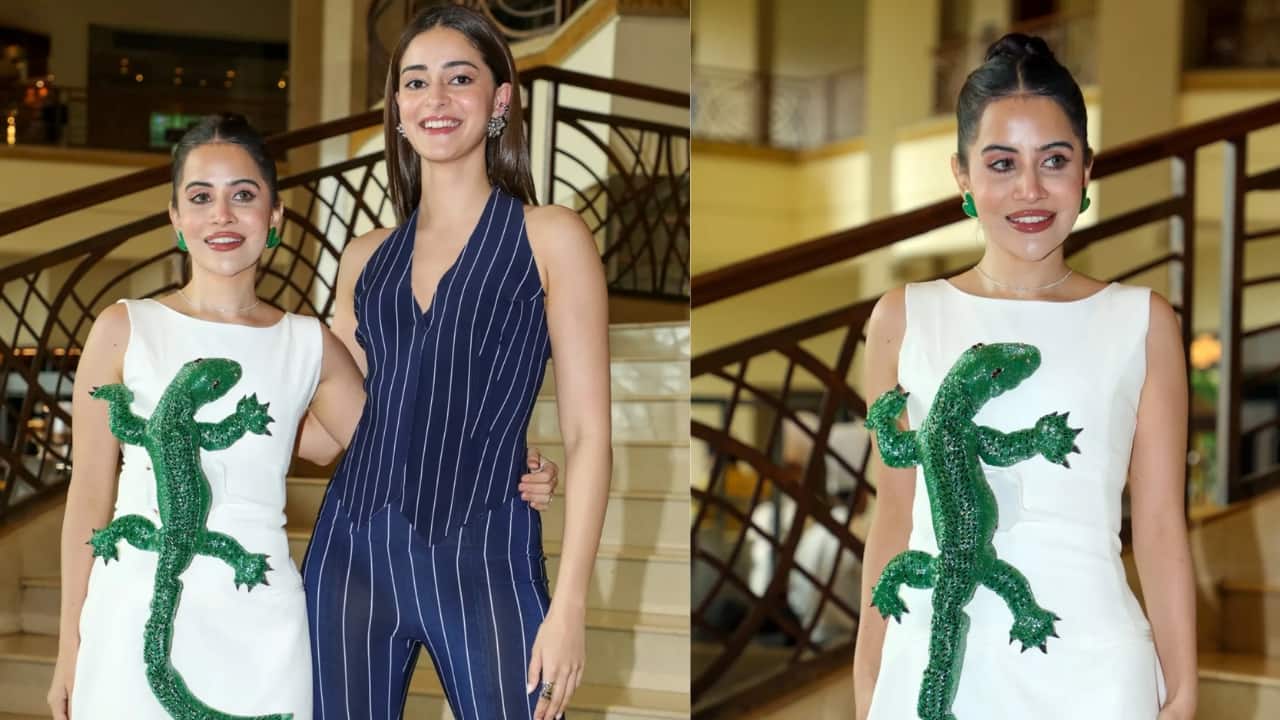 Uorfi Javed’s quirky lizard dress steals the spotlight at recent sighting with Ananya Panday Uorfi Javed’s quirky lizard dress steals the spotlight at recent sighting with Ananya Panday