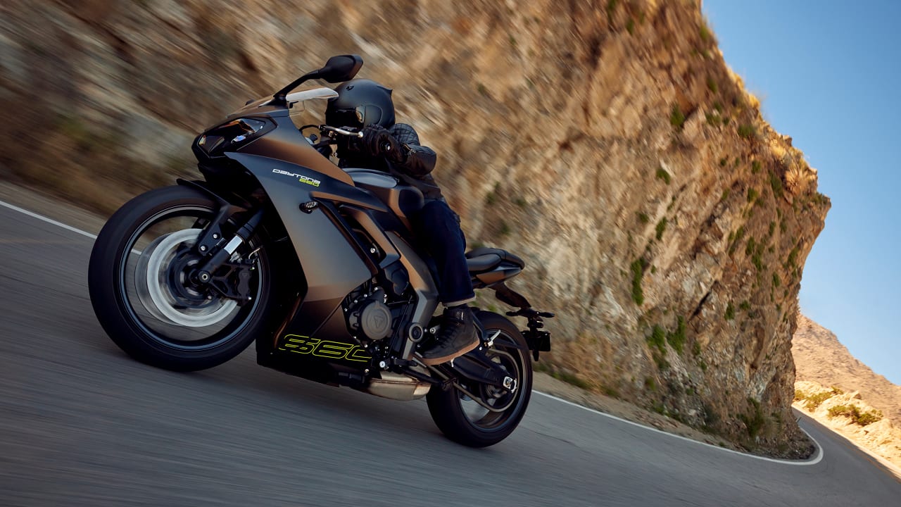 The new Daytona 660 begins at 9,72,450/-, ex-showroom