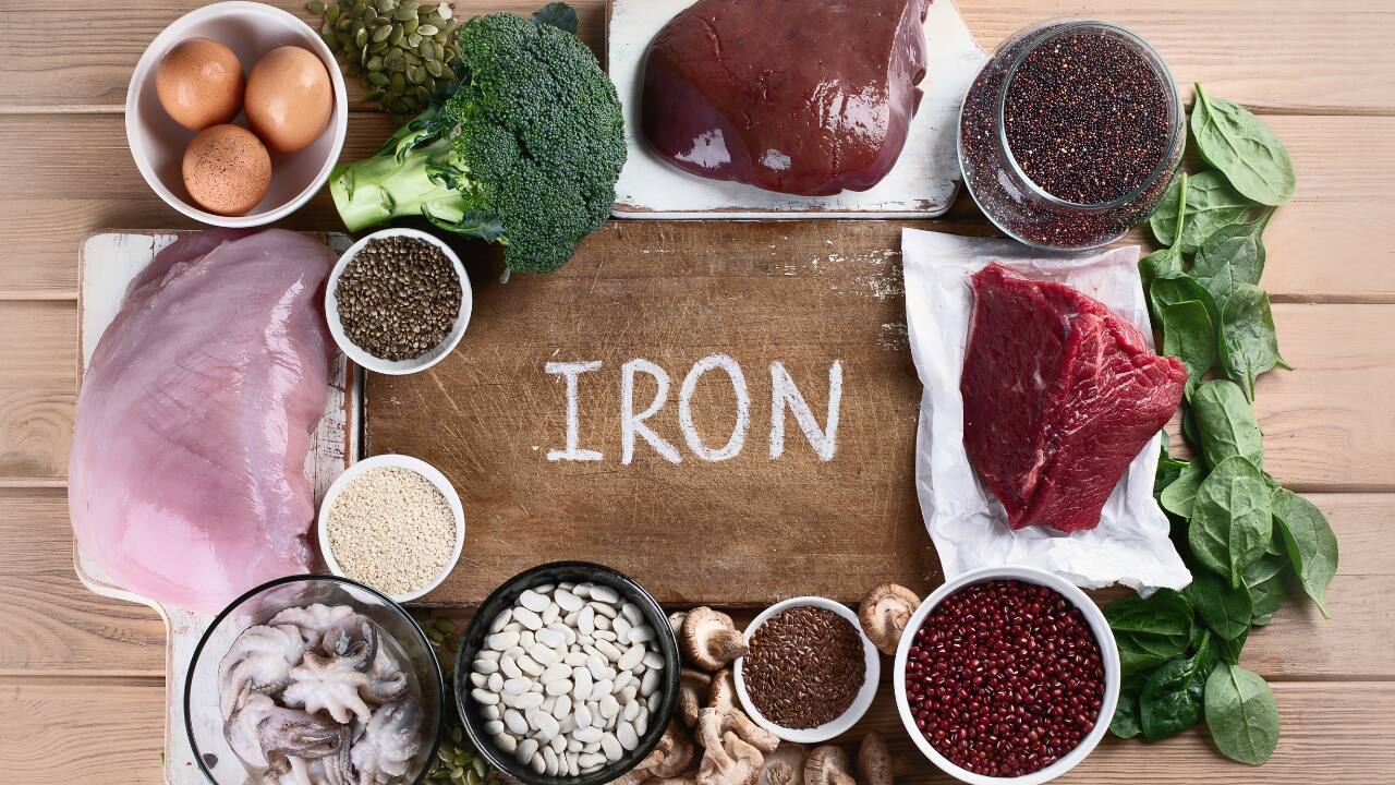 Iron: Essential for oxygen transport in the blood, iron deficiency can lead to fatigue and poor concentration. Red meat, spinach, lentils, and beans are good sources. (Image: Canva)