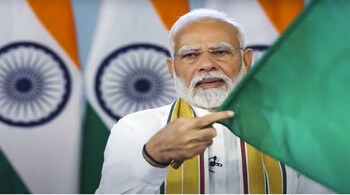 Prime Minister Narendra Modi flags off three Vande Bharat trains between Meerut and Lucknow, Madurai and Bengaluru, and Chennai and Nagercoil, via video conferencing