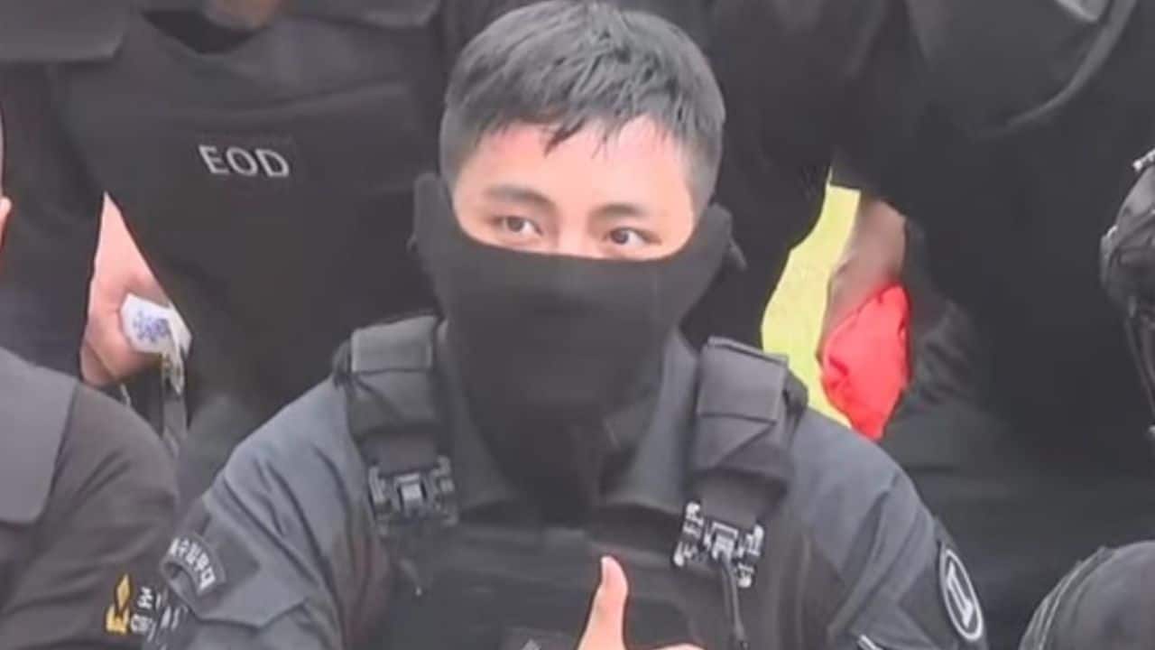 BTS' V spotted in ROK military exercise video; fans impressed - watch