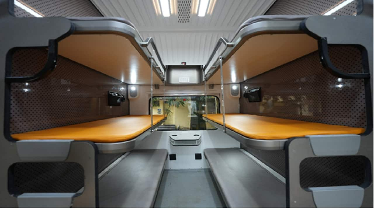 Interior of Vande Bharat sleeper trainset