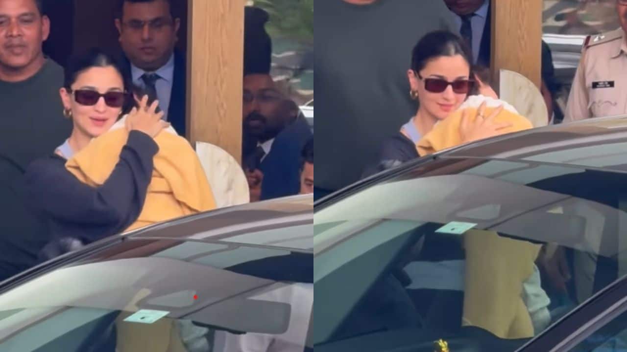 Alia Bhatt spotted with baby Raha Kapoor at airport as the mother-daughter duo return from Kashmir, watch video