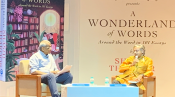 David Davidar and Shashi Tharoor at the launch of 'A Wonderland of Words: Around the Word in 101 Essays', at Prime Minister's Museum and Library, Teen Murti Bhawan, Delhi, on August 30, 2024.