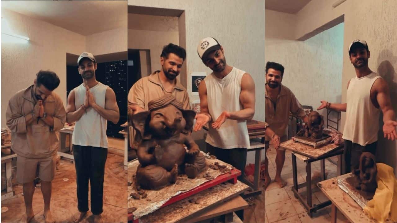 Karan Wahi and Rithvik Dhanjani create 12 stunning Lord Ganesha idols ahead of Ganesh Chaturthi
