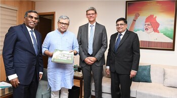 "Discussed power semiconductor development with Infineon team. Good potential for Silicon Carbide chips in EV, Industrial and Telecom space," Ashiwni Vaishnaw said.