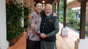 Lawrence Wong and PM Modi