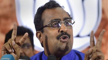Ram Madhav, BJP leader and Jammu and Kashmir polls in-charge, was in the Valley for the nomination of BJP candidates for the second phase. (PTI Photo)