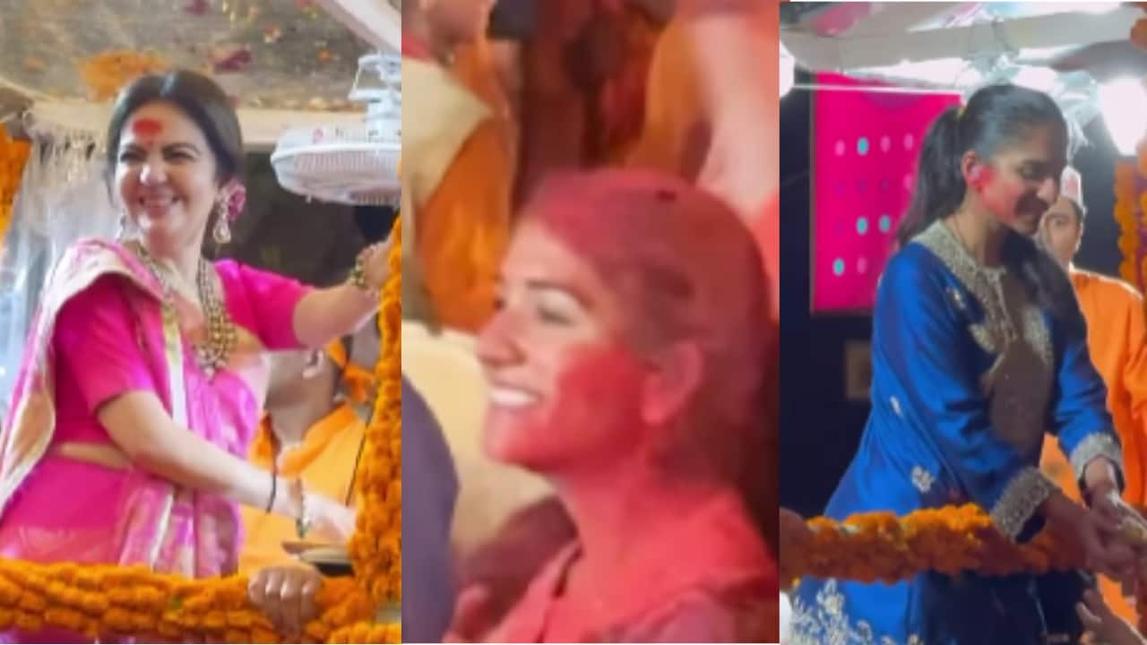 Nita Ambani radiates grace, Radhika Merchant dances with joy at the Ambani Ganpati Visarjan