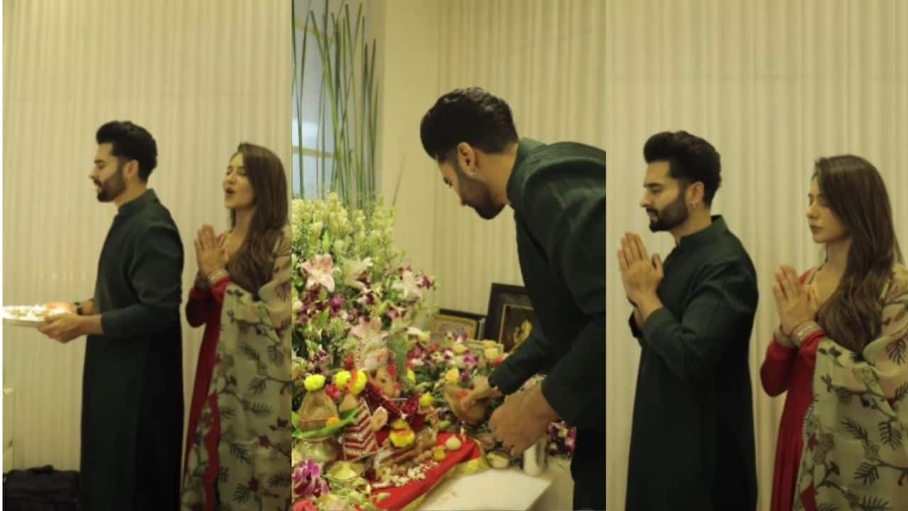 Rakul Preet Singh and Jacky Bhagnani celebrate their first Ganpati festival together after marriage, watch video