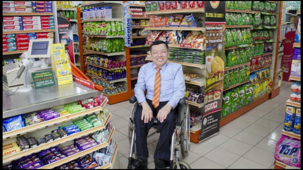 This billionaire with polio started a roadside snack stall with only 6 years of schooling. His net worth is...