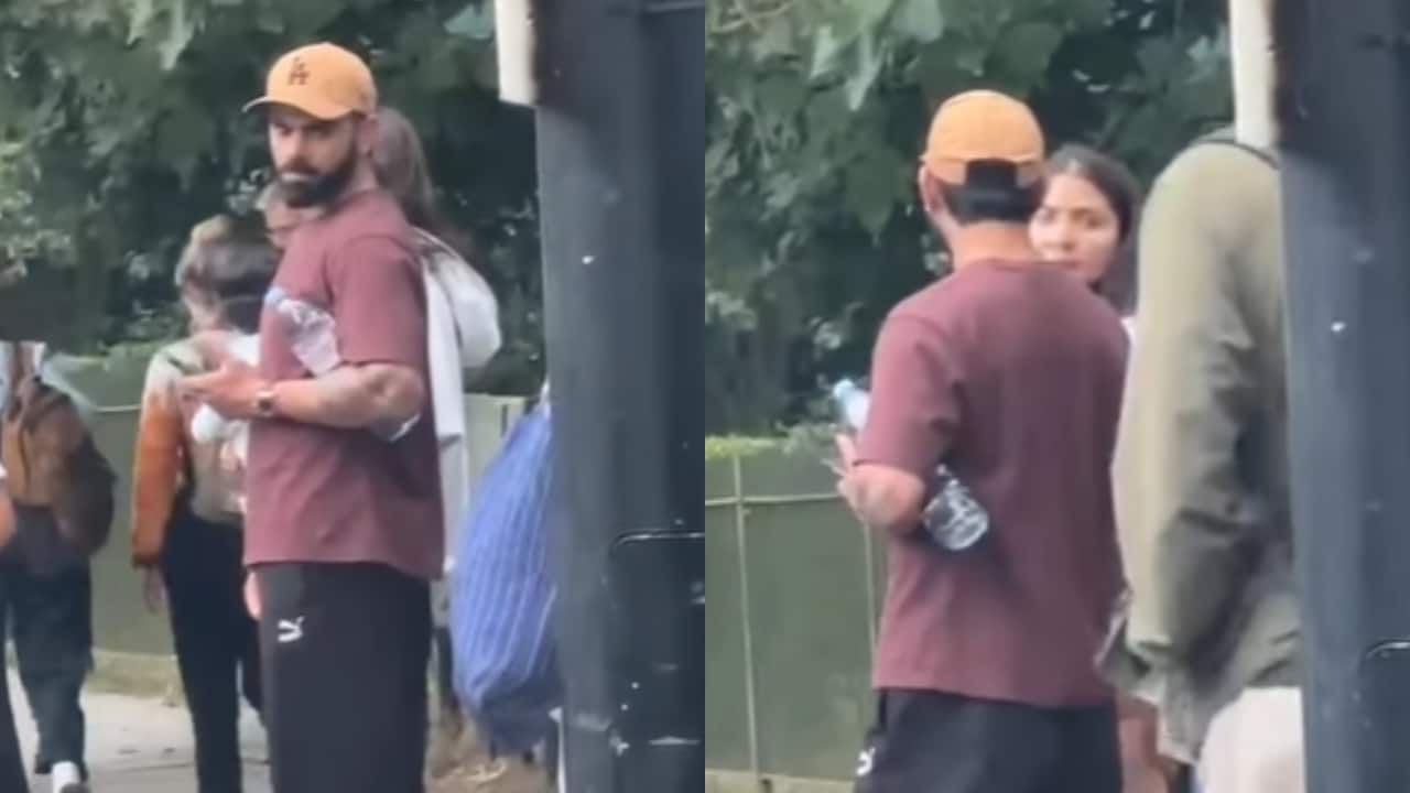 Anushka Sharma and Virat Kohli spotted with son Akaay in London, watch viral video