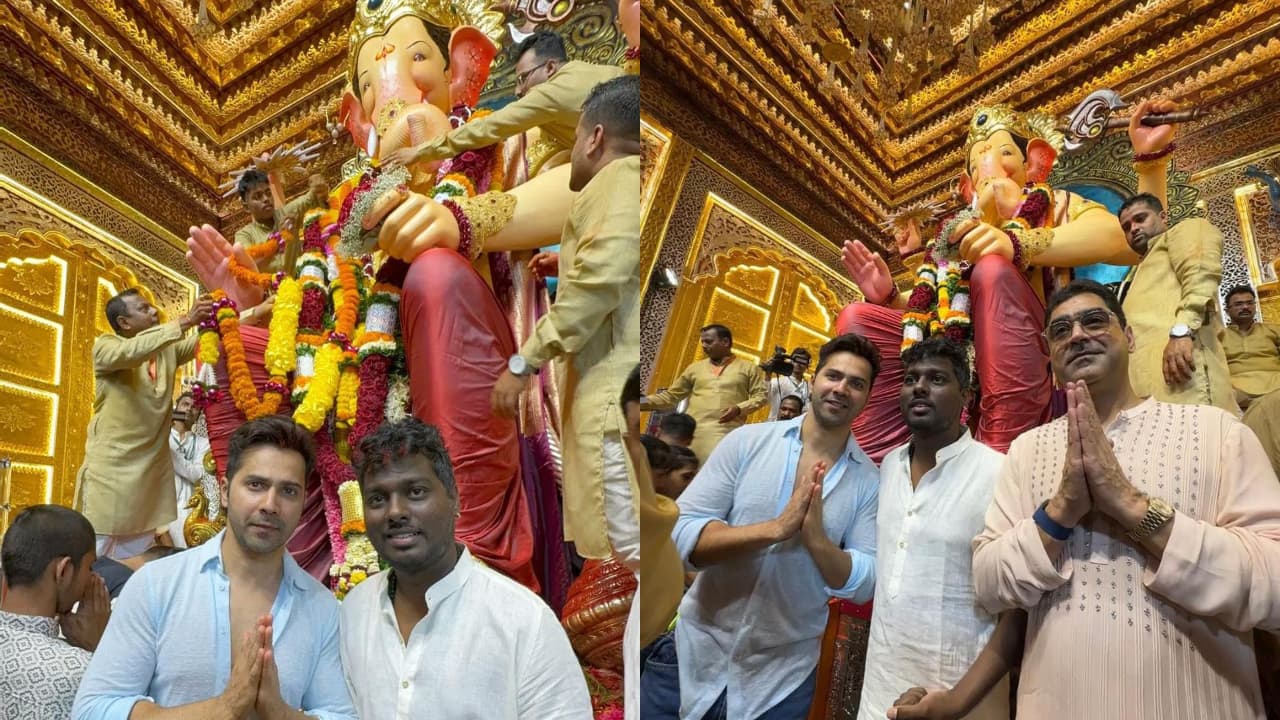 Varun Dhawan and Atlee seek blessings at Lalbaugcha Raja ahead of Baby John release