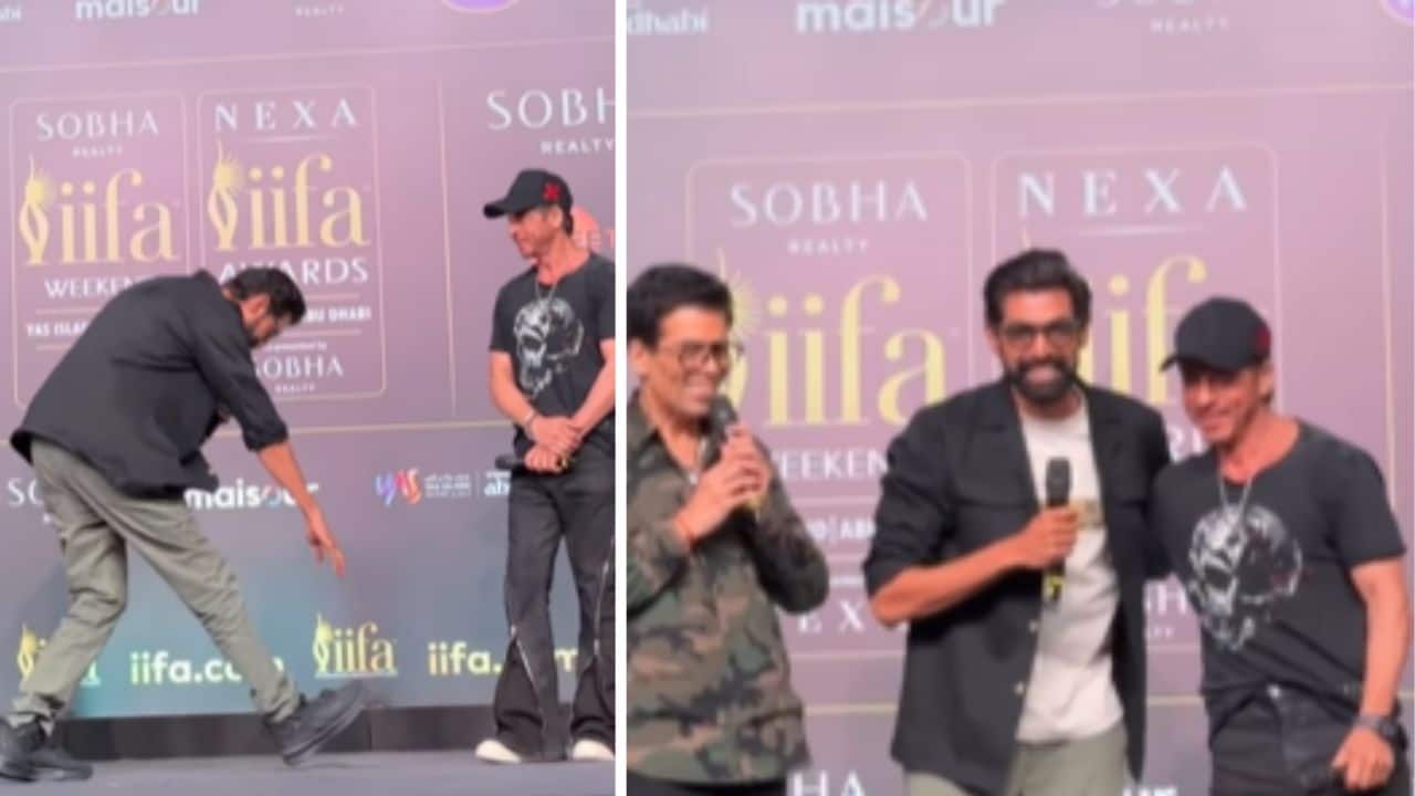 Rana Daggubati touches Shah Rukh Khan's feet at IIFA launch event, former says 'we're South Indian, this is how we do it'