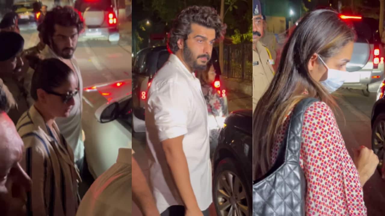 Grieving Malaika Arora leaves from her father's home late-night with Arjun Kapoor; Kareena Kapoor, Karisma Kapoor offer support: Watch