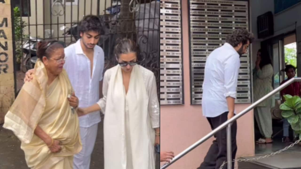 Heartbroken Malaika Arora, mother Joyce and son Arhaan leave for the cremation of late father Anil Mehta