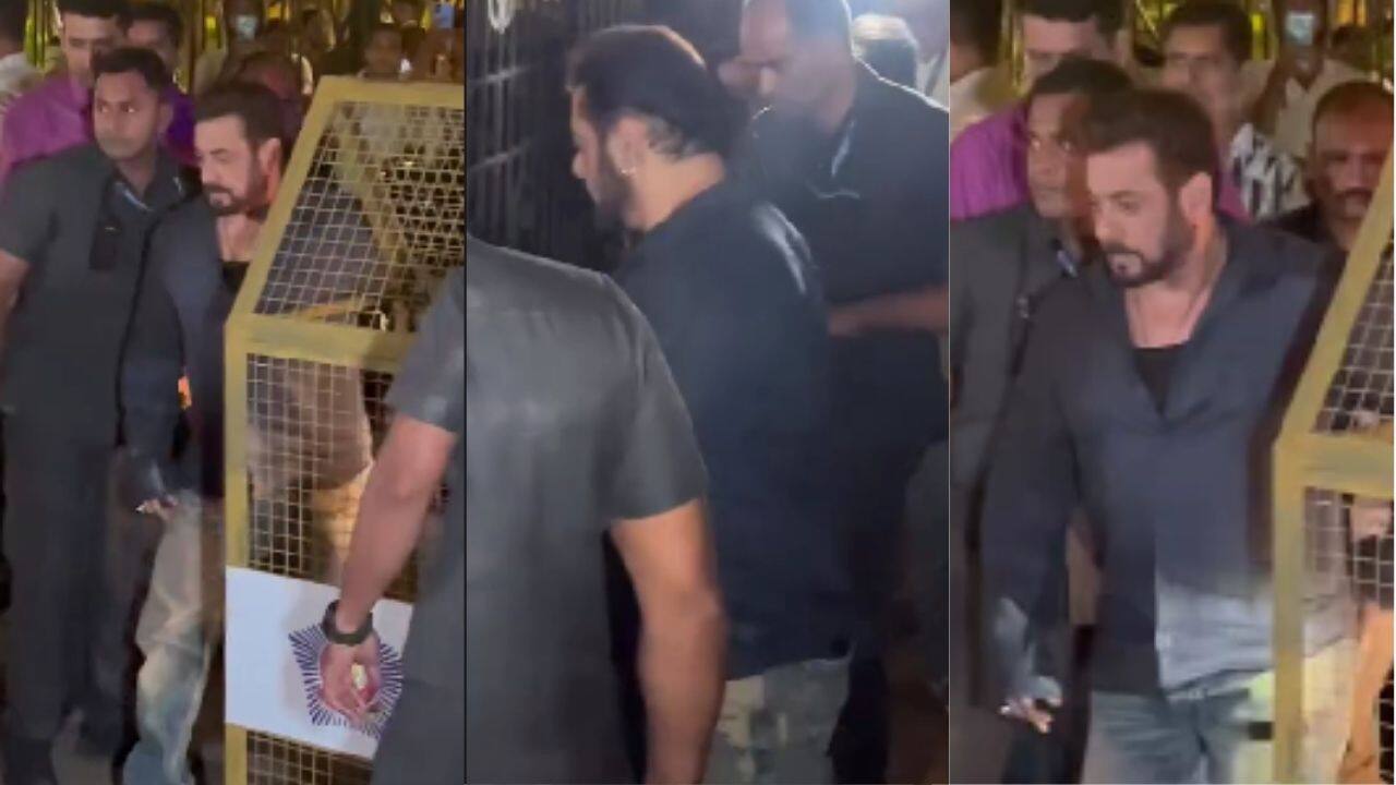 Salman Khan arrives at the residence of Malaika Arora's mother to offer his condolences