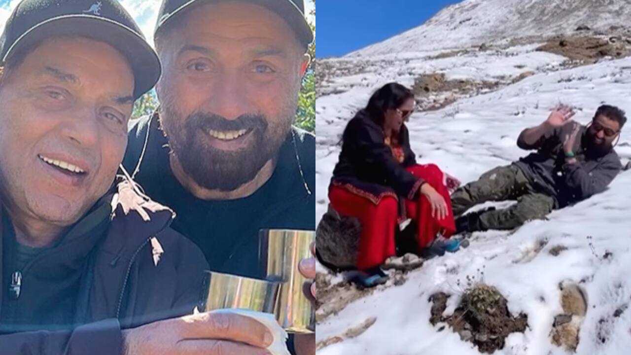 Sunny Deol enjoys a vacation with father Dharmendra and mother Satwant, trio indulge in local delicacies, watch video