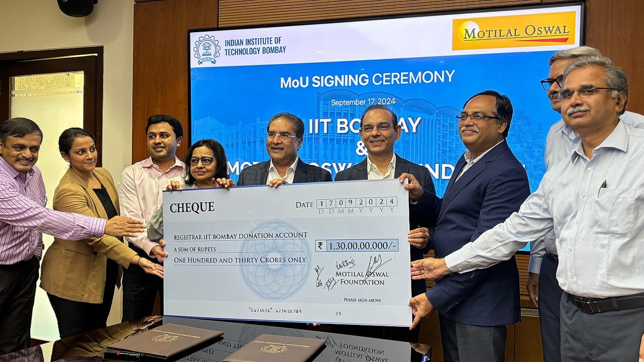 Motilal Oswal Foundation donates Rs 130 crore to IIT-Bombay to fund academic infrastructure