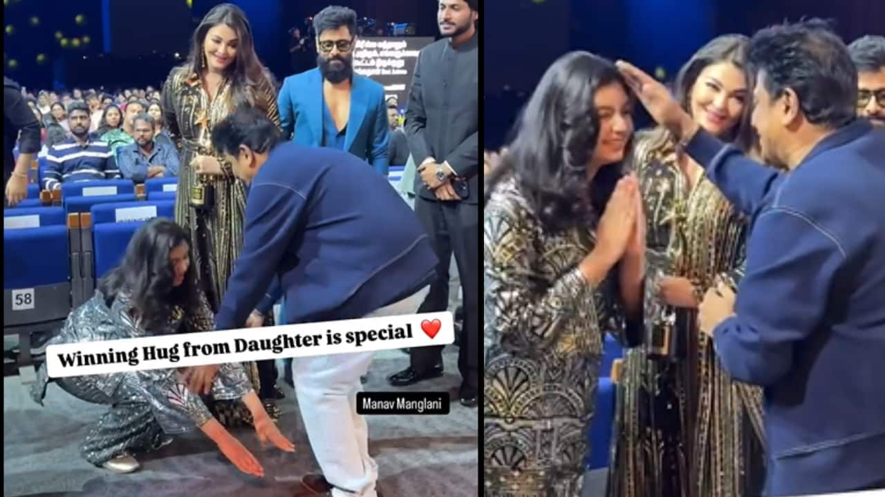 Aaradhya Bachchan touches legendary actor Shiva Rajkumar's feet, netizens say, "Aishwarya Rai has raised a Sanskari daughter", watch video
