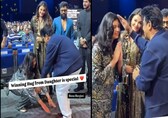Aaradhya Bachchan touches legendary actor Shiva Rajkumar's feet, netizens say, &quot;Aishwarya Rai has raised a Sanskari daughter&quot;, watch video