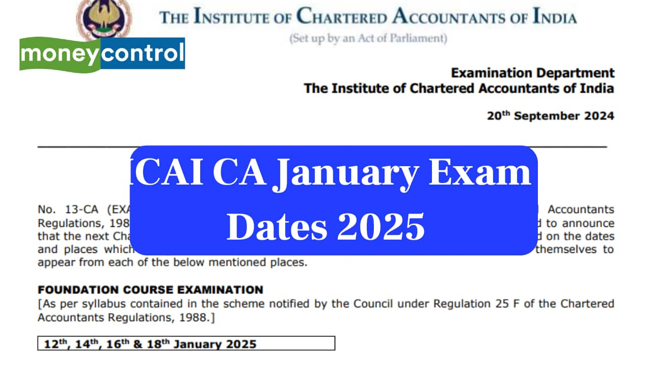 ICAI CA January Exam 2025 ICAI Announces Dates for CA Foundation and