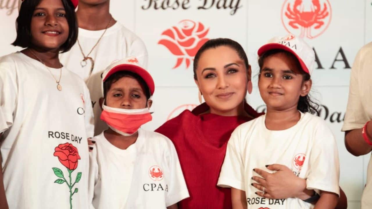 Rani Mukerji celebrates World Rose Day with cancer-affected children