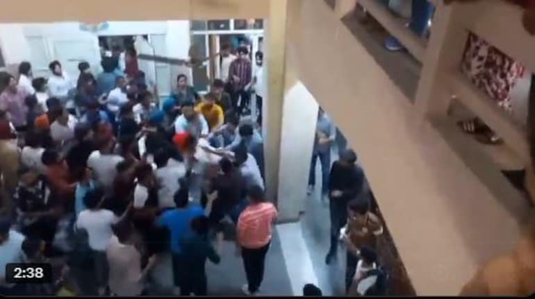 Delhi University campus clash caught on cam: Khalsa college student's ...