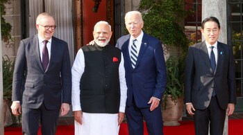 President Joe Biden, PM Modi, Australia's PM Anthony Albanese and Japan's PM Fumio Kishida at the Quad Leaders Summit at Archmere Academy in Delaware (PTI)