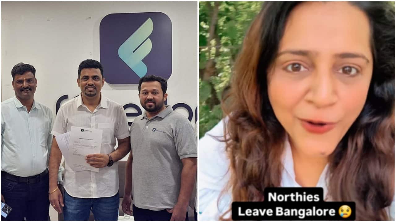Pro-Kannada activists visit Sugandh Sharma's Bengaluru office to file complaint after viral reel