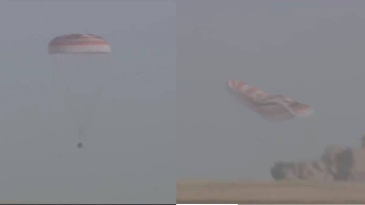 NASA astronauts, along with two cosmonauts, returned to Earth after the longest stay in space for six months