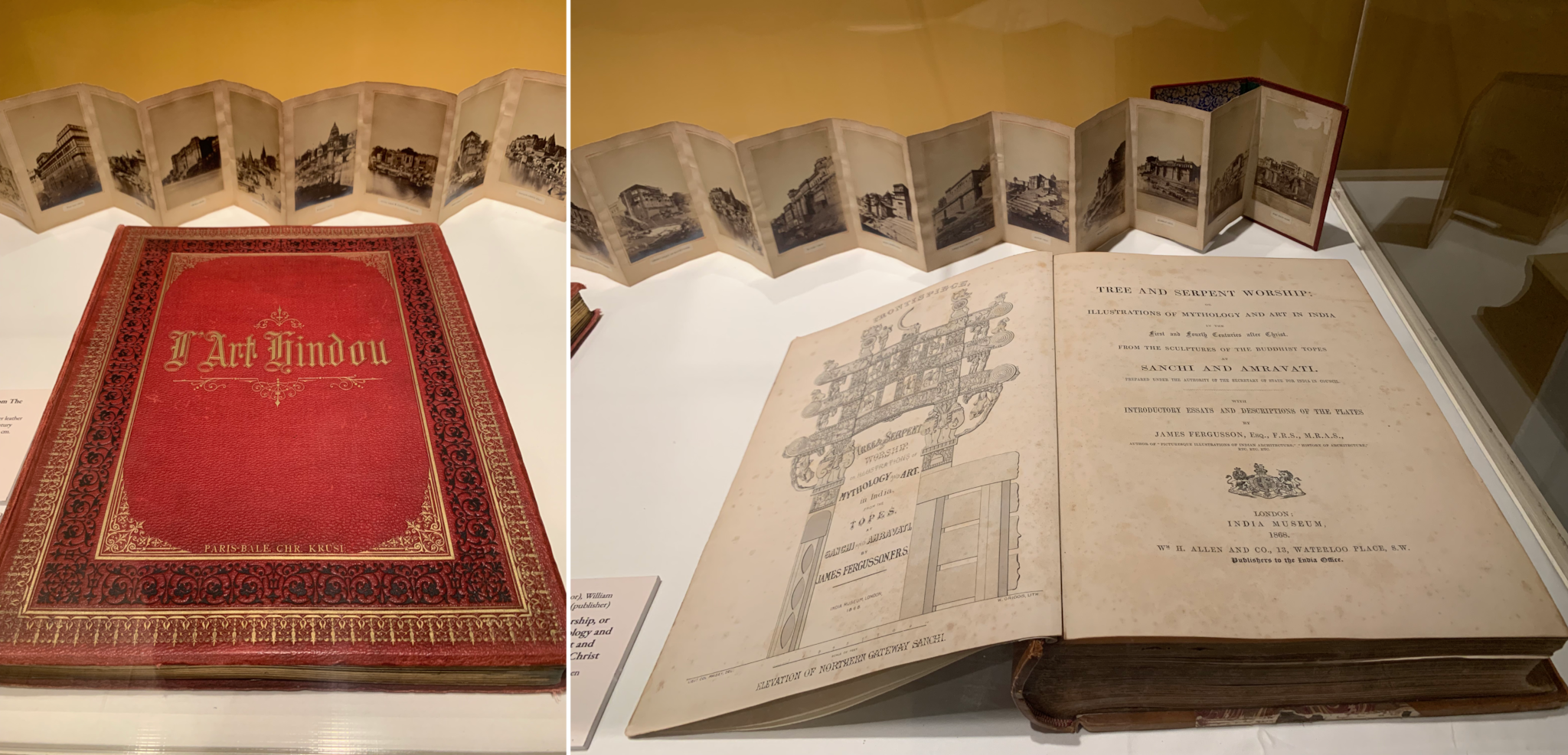 Copies of L'Art Hindou and Tree and Serpent Worship, in the DAG collection.