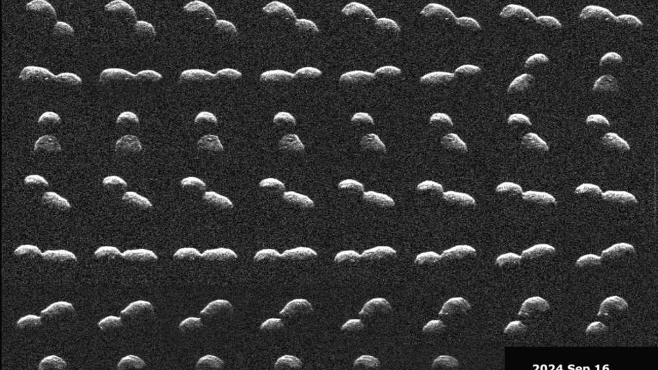 These radar images, captured by the Deep Space Network's Goldstone Solar System Radar near Barstow, California, on Sept. 16, 2024, depict near-Earth asteroid 2024 ON just one day before its close encounter with Earth. (Image: NASA)