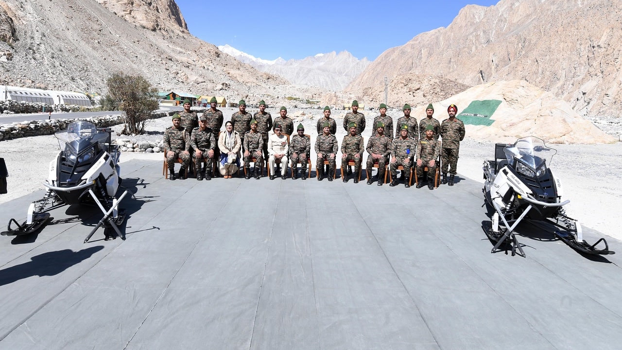  They face severe weather conditions. In difficult situations like heavy snowfall and minus 50 degrees temperature, they remain deployed at their front with full devotion and vigilance.