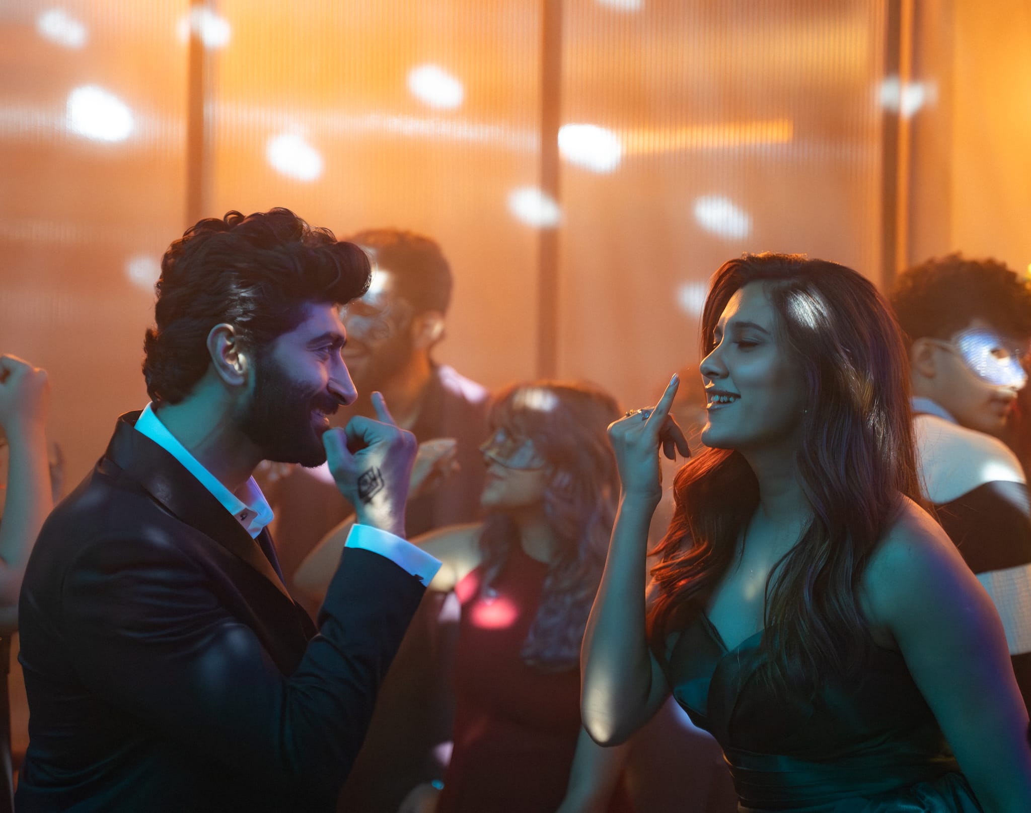 Singer Aastha Gill and actor Suhail Nayyar in a still from Gill's new single 'Nazar', released on September 18, 2024.