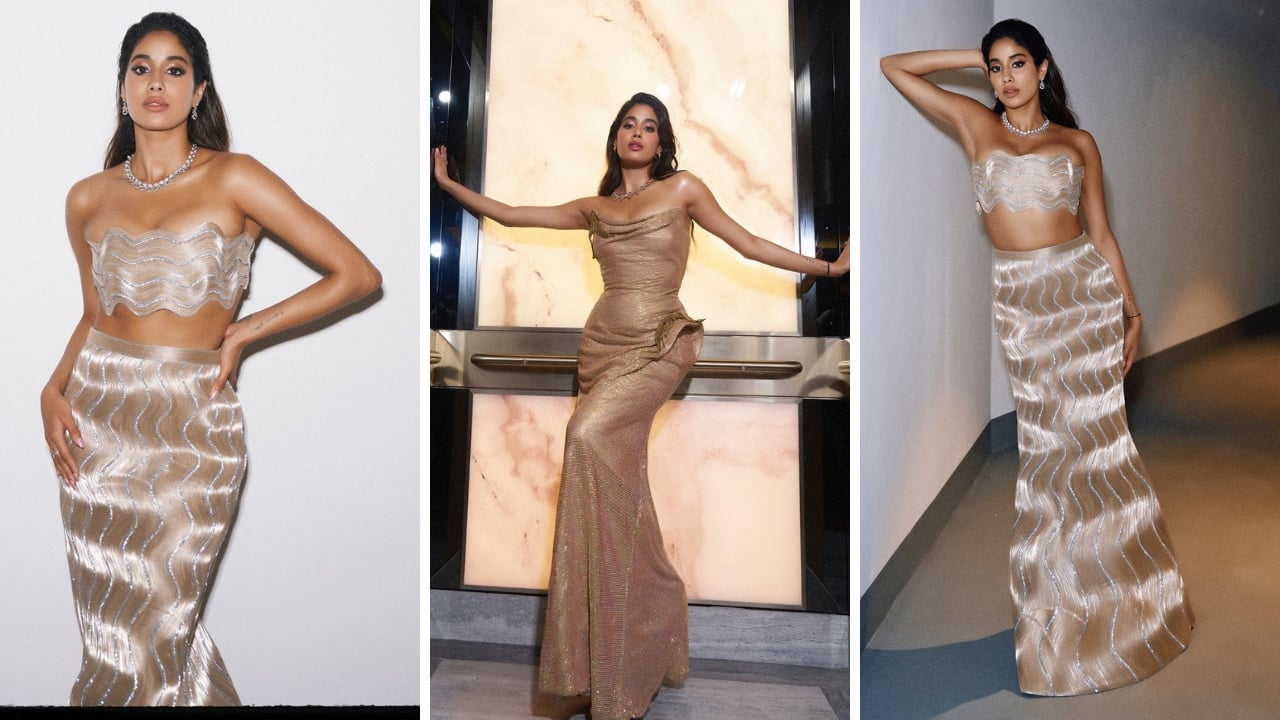 Janhvi Kapoor flaunts her curvy physique in body-hugging couture gowns