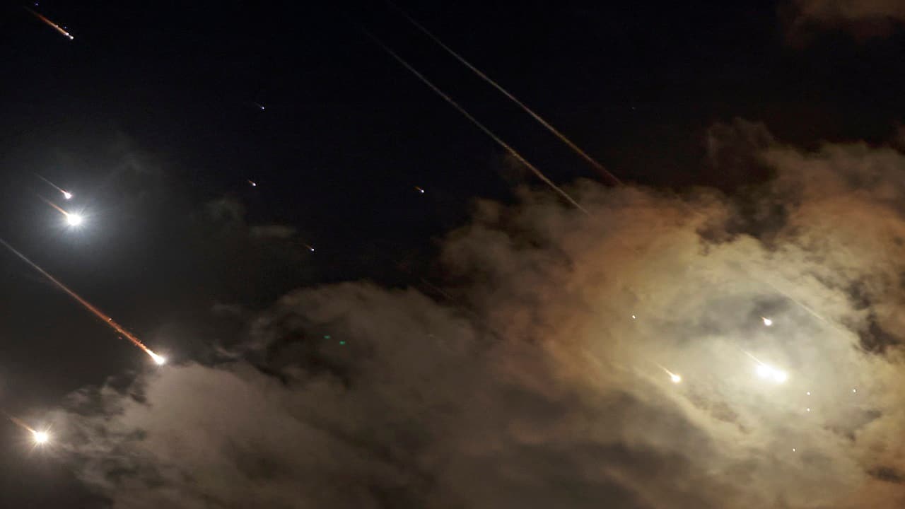 Watch: Chilling footage of Iranian hypersonic missiles raining down on Israeli air base