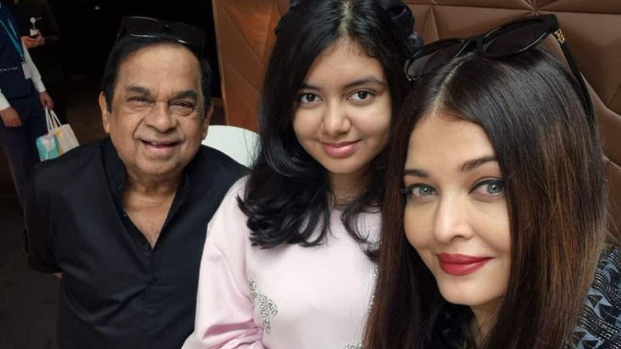 Aishwarya Rai and daughter Aaradhya pose for a heartwarming selfie with actor Brahmanandam at IIFA Awards 2024: See pic
