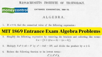 MIT 1869 Entrance Exam Algebra Problems