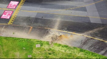 No injuries were reported, but 87 flights grounded as the runway was shut down.