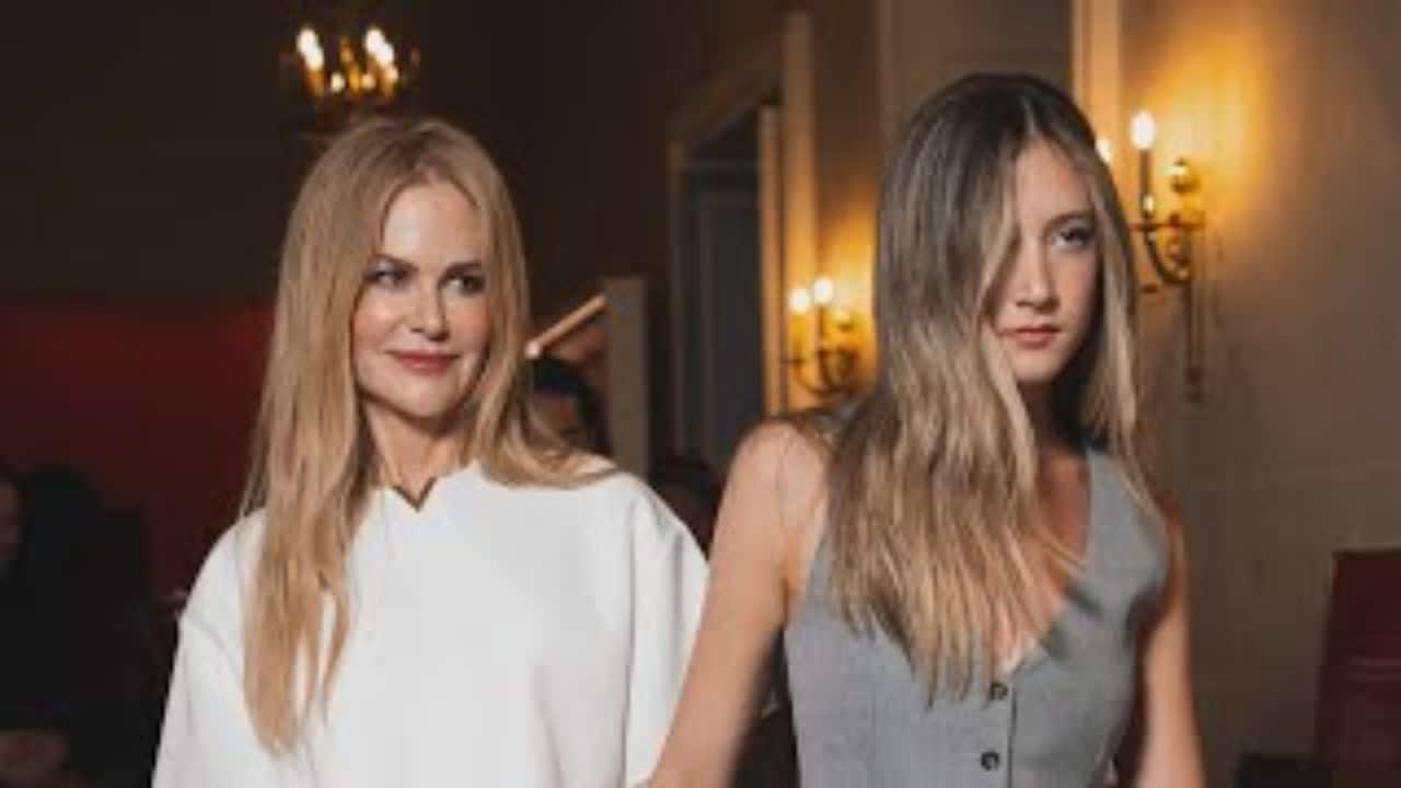 Nicole Kidman's 16-year-old daughter Sunday Rose makes her runway debut at Paris Fashion Week