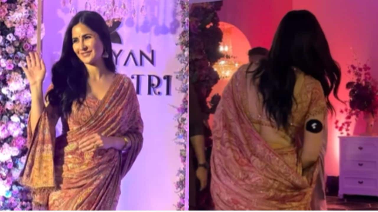 Katrina Kaif's black arm patch draws attention and concern at Navratri celebration, watch video