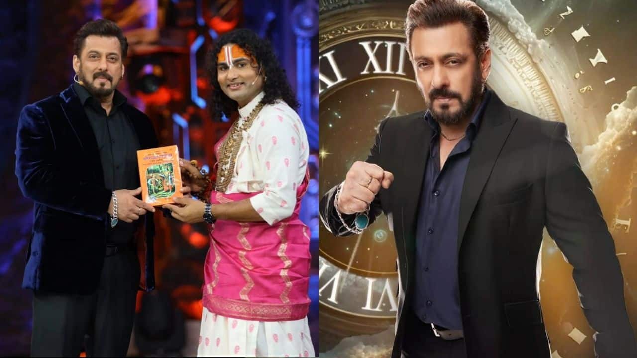 Bigg Boss 18: Salman Khan receives Bhagavad Gita from Aniruddh Acharya, see pic