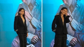 Alia Bhatt at the song launch of Jigra in New Delhi.