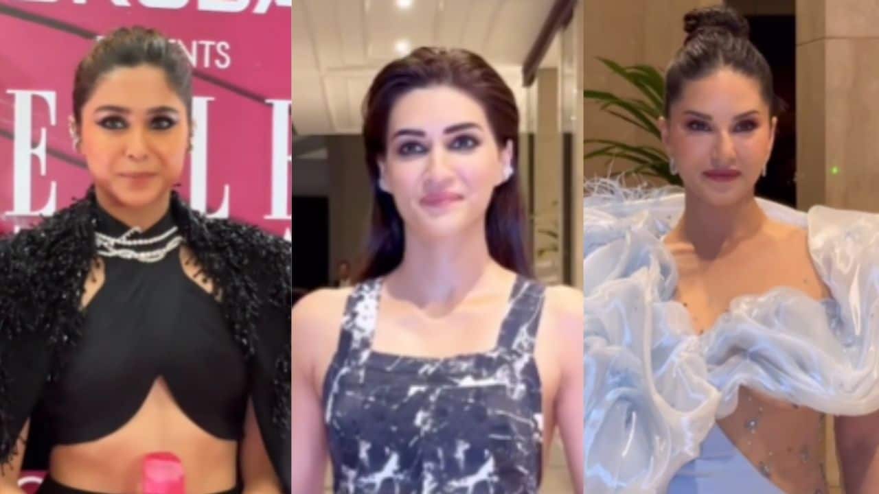 Sunny Leone, Kriti Sanon, and Sharvari dazzle in stunning outfits at an award show