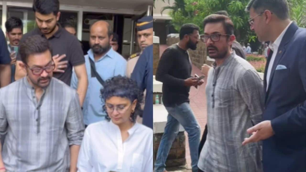 Aamir Khan and ex-wife Kiran Rao arrive to pay last respects to Ratan Tata