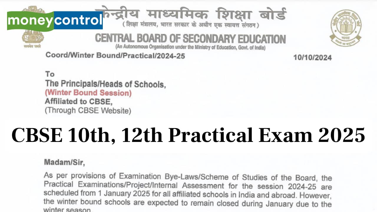 CBSE 10th, 12th Practical Exams 2025: CBSE announces practical exam schedule for winter-bound schools, official notice here CBSE 10th, 12th Practical Exams 2025: CBSE announces practical exam schedule for winter-bound schools, official notice here