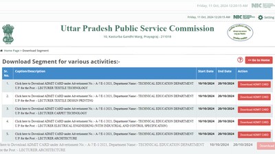 UPPSC Technical Education Teacher Admit Card 2024 Released, Direct Link Here