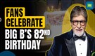 Fans flock to Amitabh Bachchan's residence for his 82nd birthday celebration